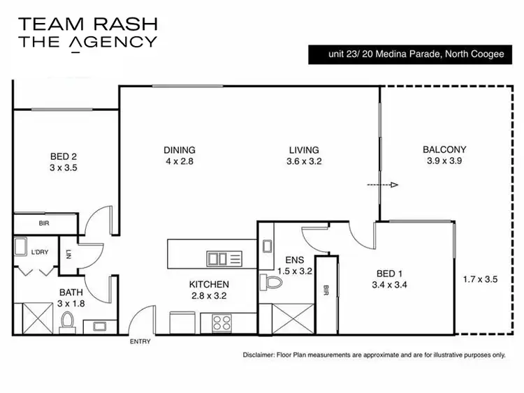Floorplan of Homely apartment listing, 23/20 Medina Parade, North Coogee WA 6163