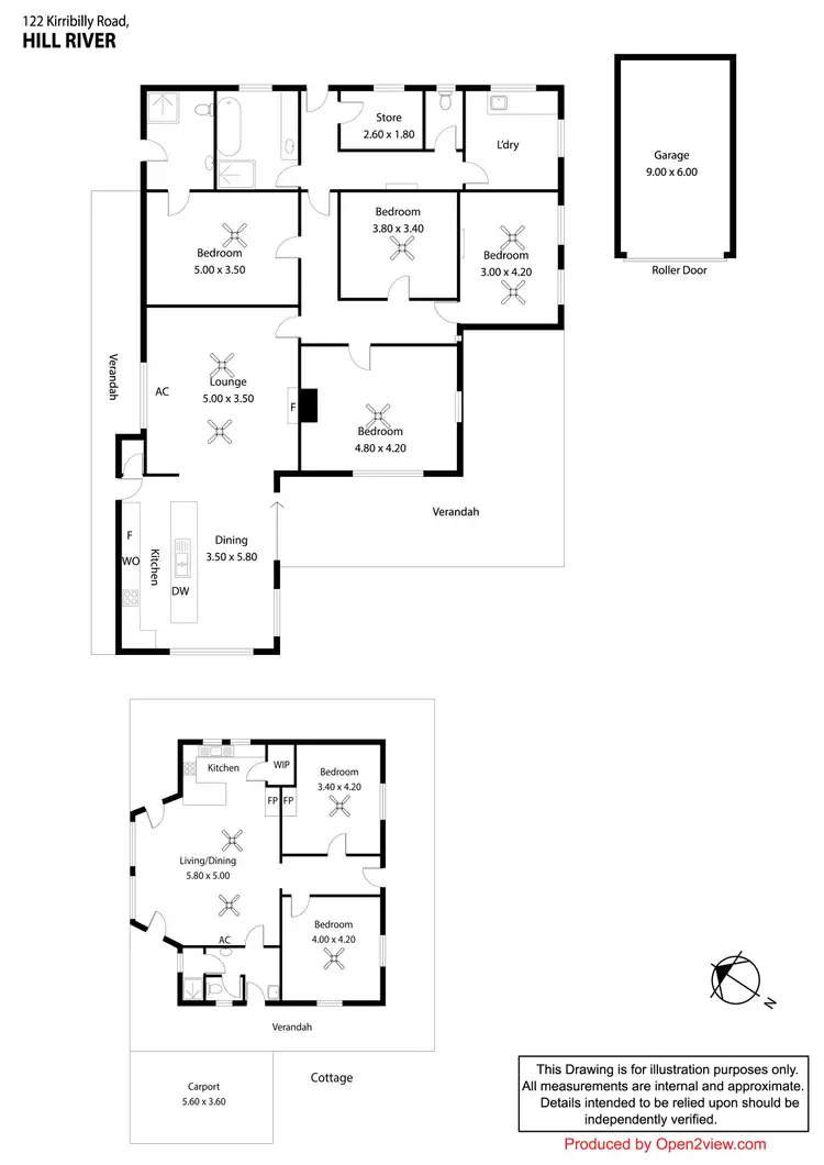 Floorplan of Homely rural property listing, 122 Kirribilly Road, Clare SA 5453