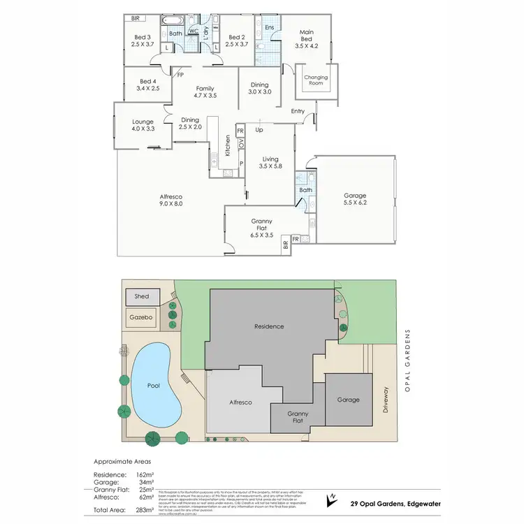 Floorplan of Homely house listing, 29 Opal Drive, Edgewater WA 6027