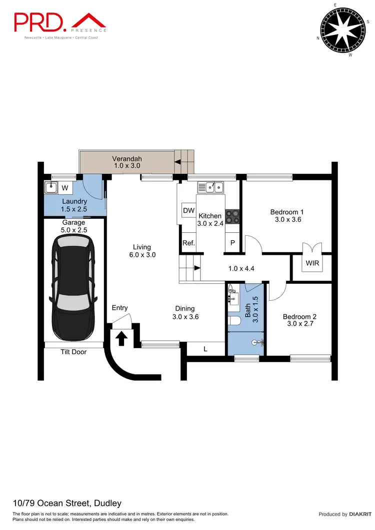 Floorplan of Homely unit listing, 10/79 Ocean Street, Dudley NSW 2290
