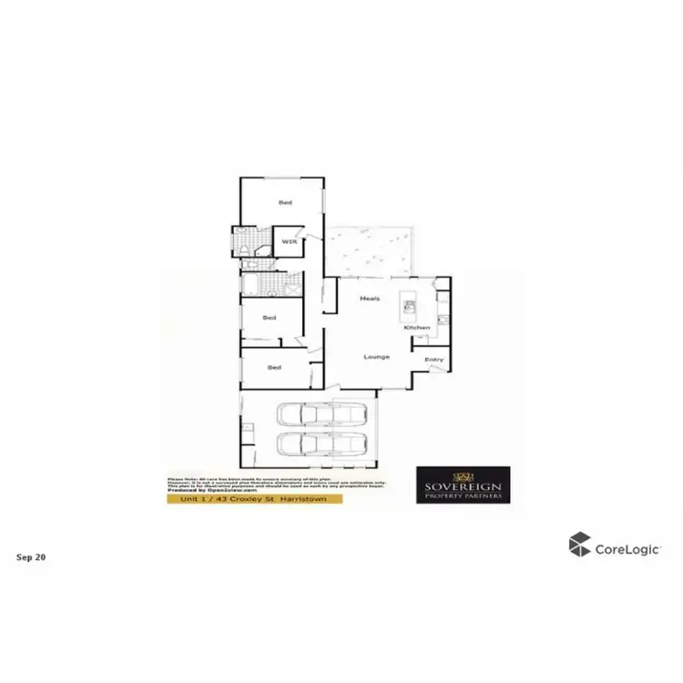 Floorplan of Homely unit listing, 1 & 2/43 Croxley Street, Harristown QLD 4350