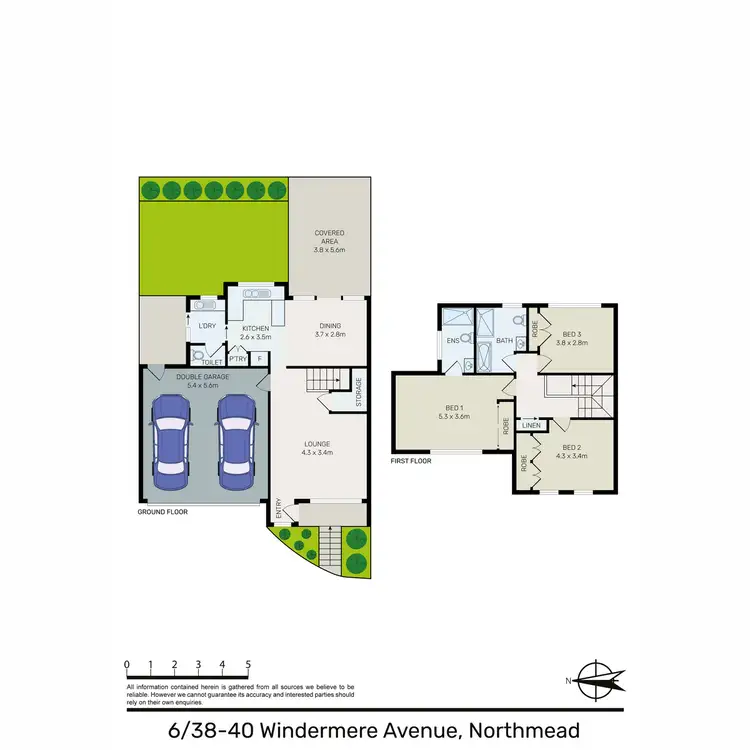 Floorplan of Homely townhouse listing, 6/40 Windermere Avenue, Northmead NSW 2152