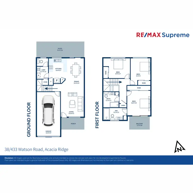 Floorplan of Homely townhouse listing, 38/433 Watson Road, Acacia Ridge QLD 4110