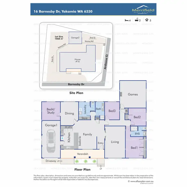 Floorplan of Homely house listing, 16 Barnesby Drive, Yakamia WA 6330