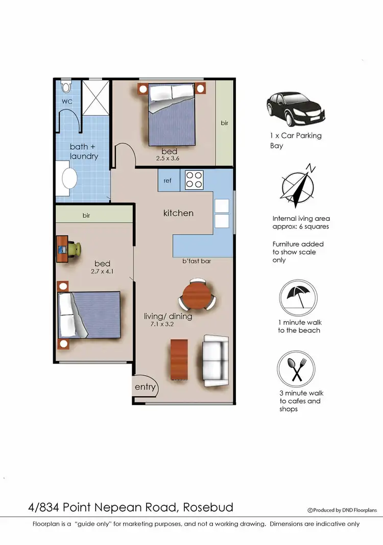 Floorplan of Homely unit listing, 4/834 Point Nepean Road, Rosebud VIC 3939
