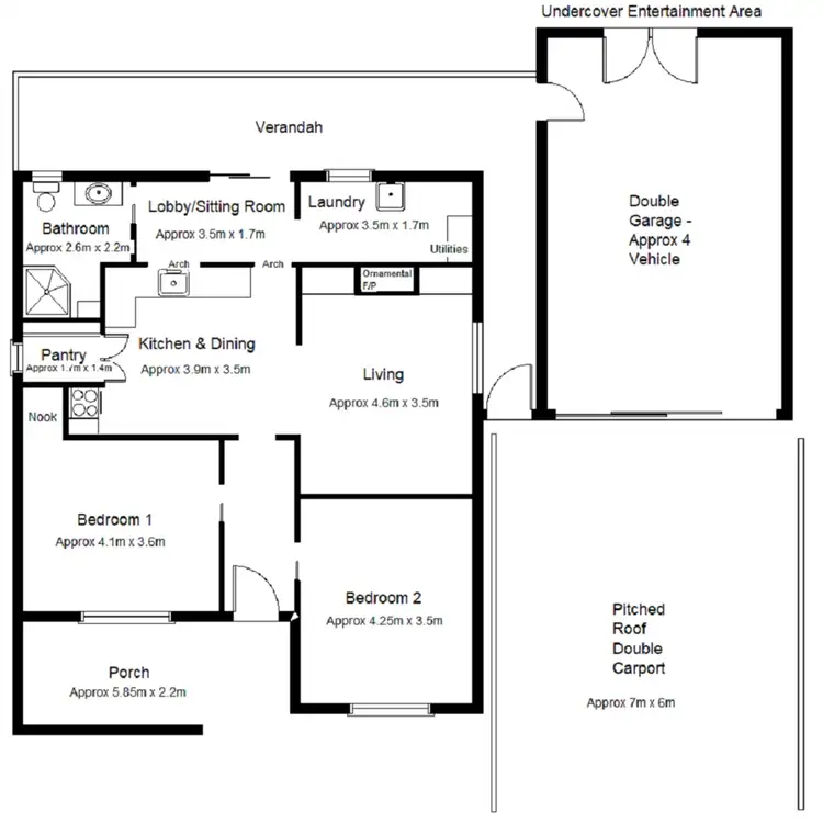 Floorplan of Homely house listing, 68 Railway Parade, Port Augusta SA 5700