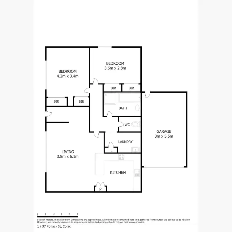 Floorplan of Homely unit listing, 1/37 Pollack Street, Colac VIC 3250