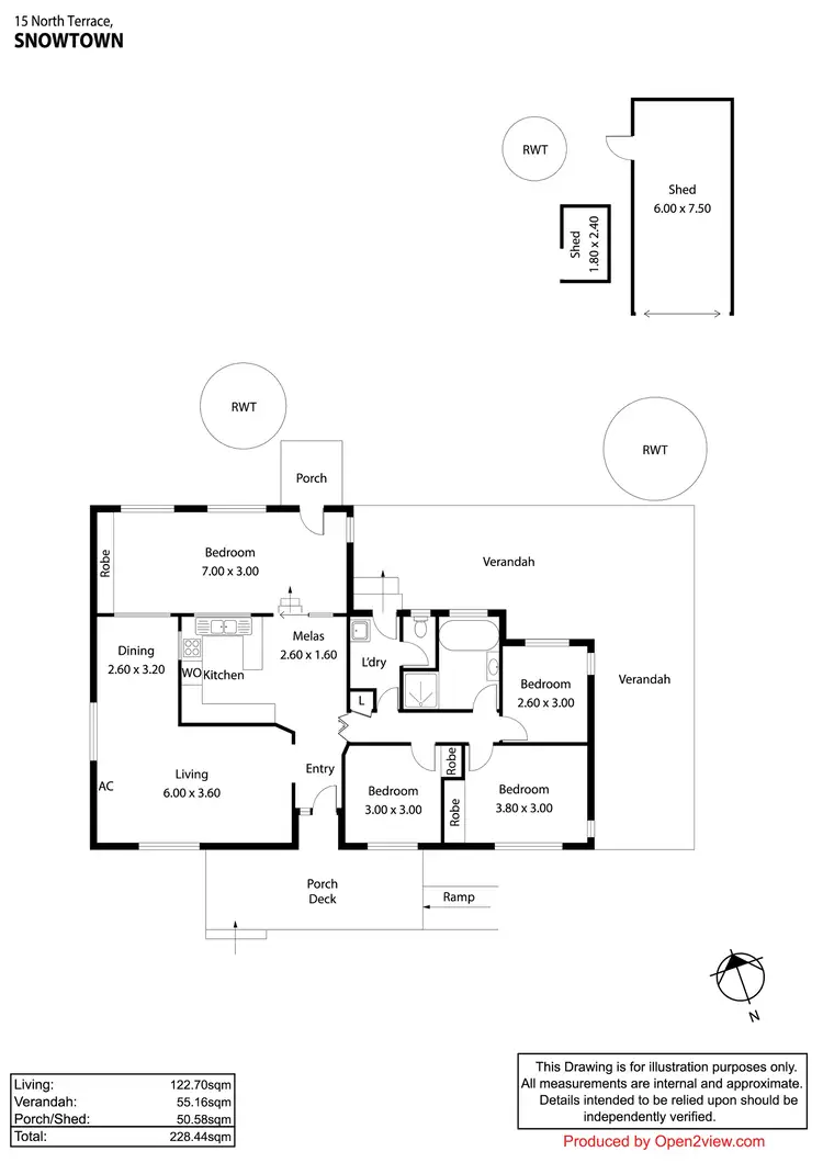 Floorplan of Homely house listing, 15 North Terrace, Snowtown SA 5520
