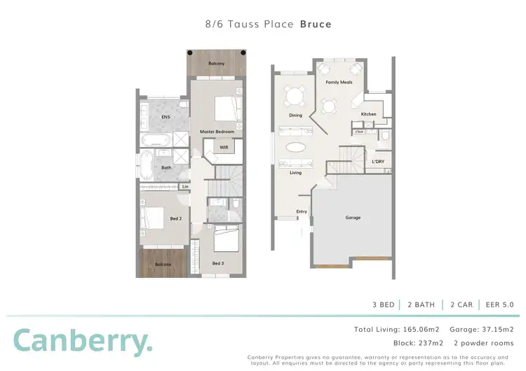 Floorplan of Homely townhouse listing, 8/6 Tauss Place, Bruce ACT 2617