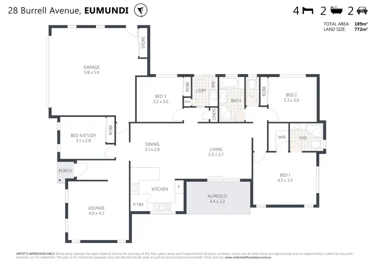 Floorplan of Homely house listing, 28 Burrell Avenue, Eumundi QLD 4562