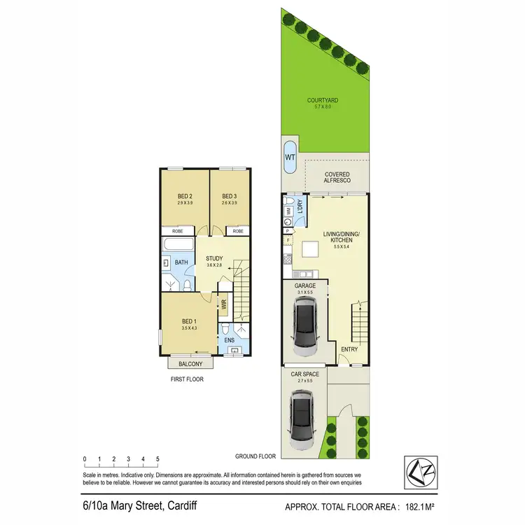 Floorplan of Homely townhouse listing, 6/10a Mary Street, Cardiff NSW 2285