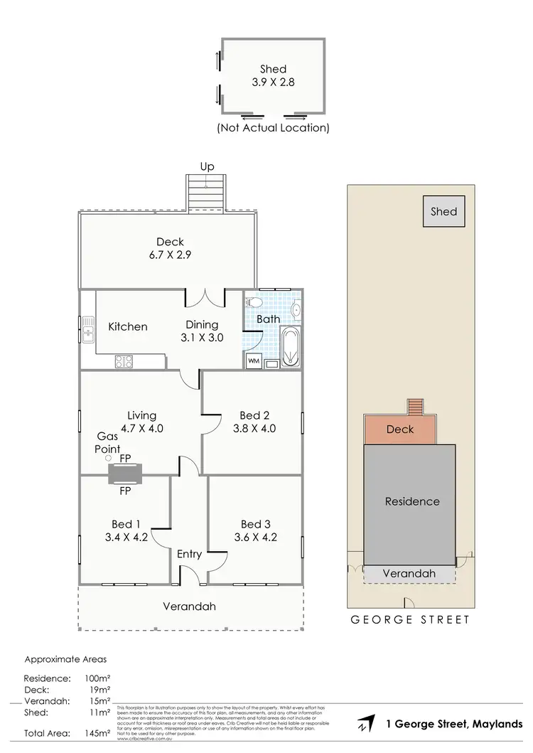 Floorplan of Homely house listing, 1 George Street, Maylands WA 6051