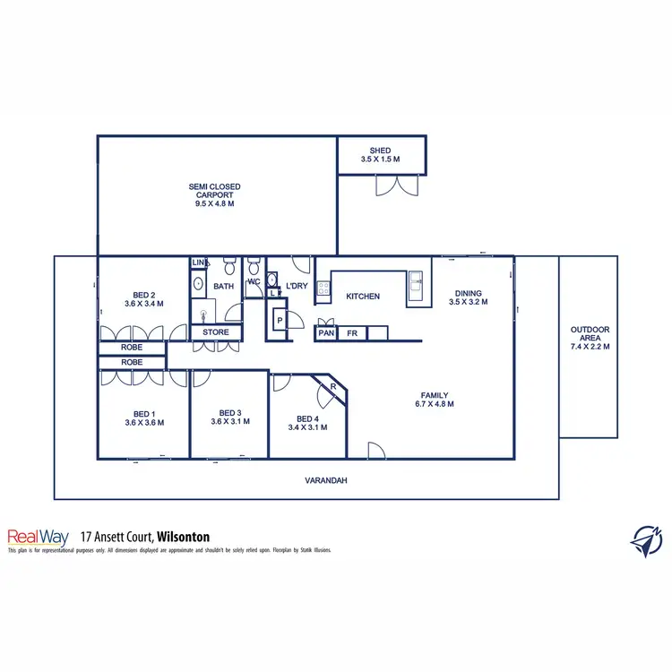 Floorplan of Homely house listing, 17 Ansett Court, Wilsonton QLD 4350