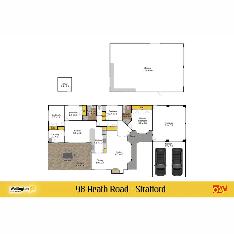 Floorplan of Homely rural property listing, 98 Heath Road, Stratford VIC 3862
