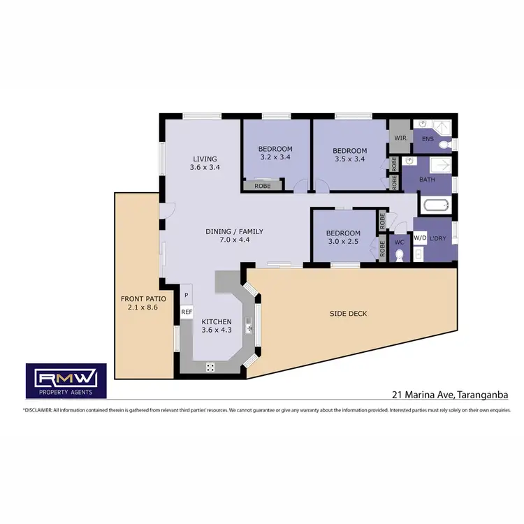 Floorplan of Homely house listing, 21 Marina Avenue, Taranganba QLD 4703