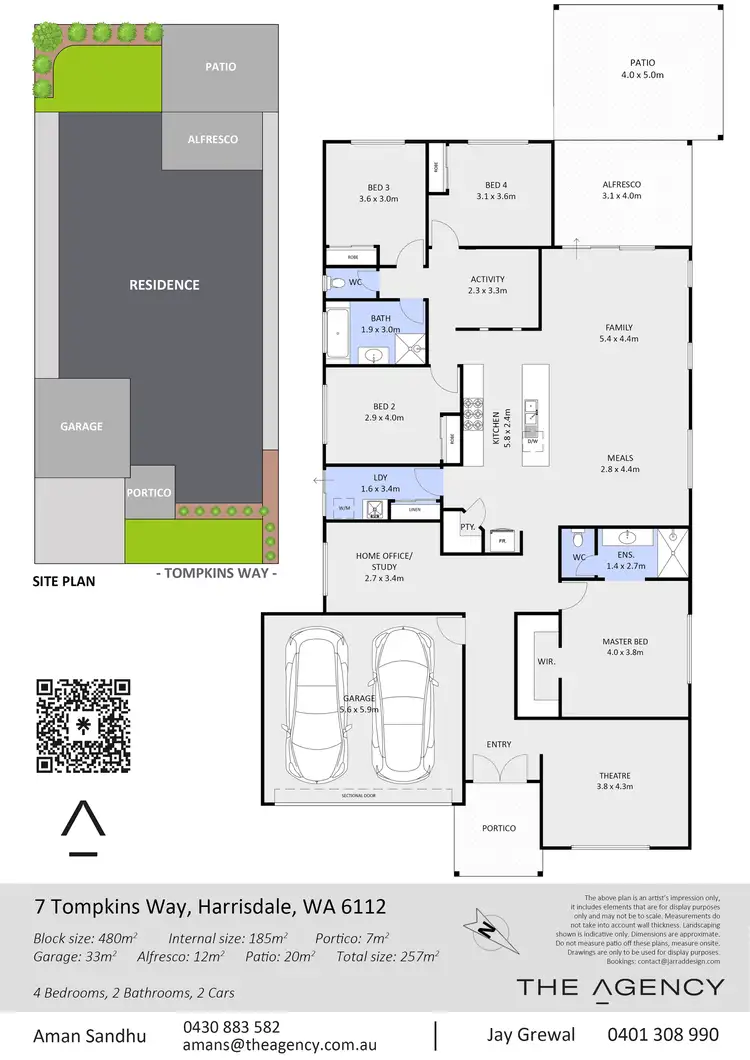 Floorplan of Homely house listing, 7 Tompkins Way, Harrisdale WA 6112