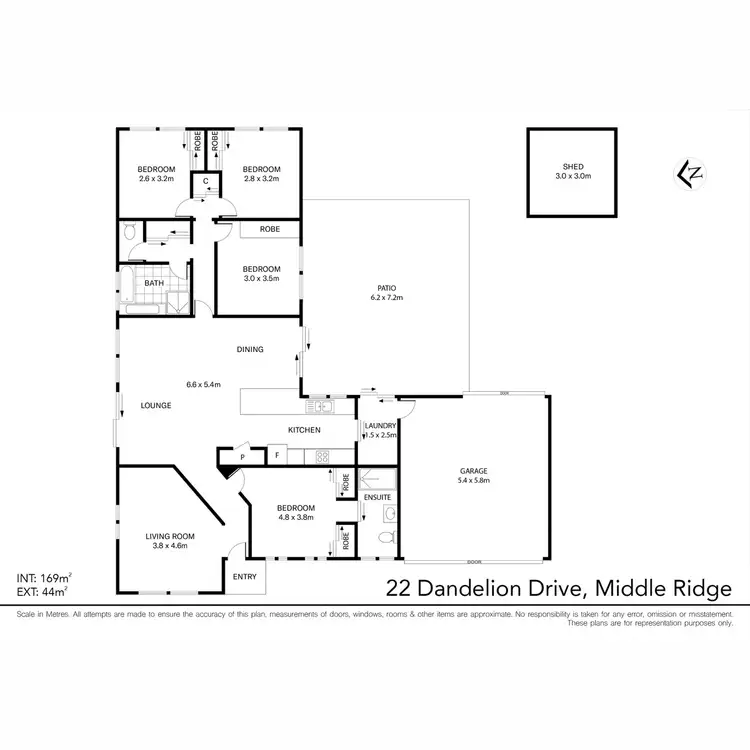 Floorplan of Homely house listing, 22 Dandelion Drive, Middle Ridge QLD 4350