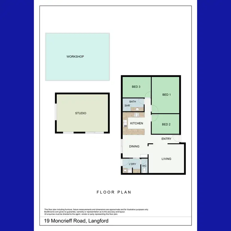 Floorplan of Homely house listing, 19 Moncrieff Road, Langford WA 6147