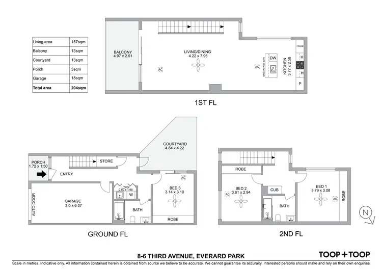 Floorplan of Homely townhouse listing, 8/6 Third Avenue, Everard Park SA 5035