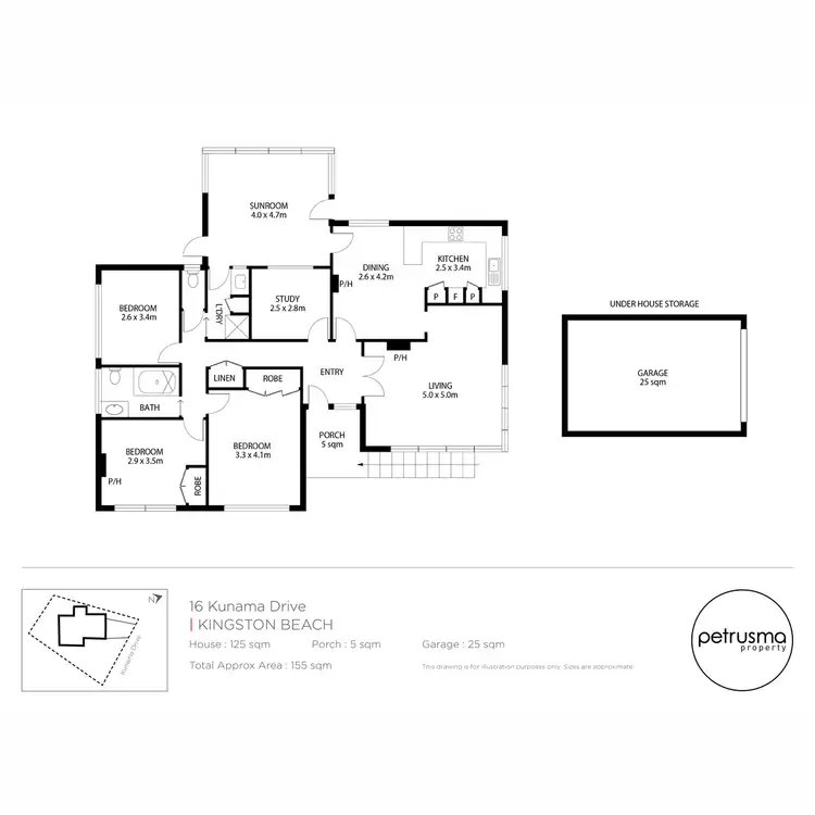 Floorplan of Homely house listing, 16 Kunama Drive, Kingston Beach TAS 7050