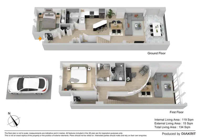 Floorplan of Homely unit listing, 511/38 Warner Street, Fortitude Valley QLD 4006