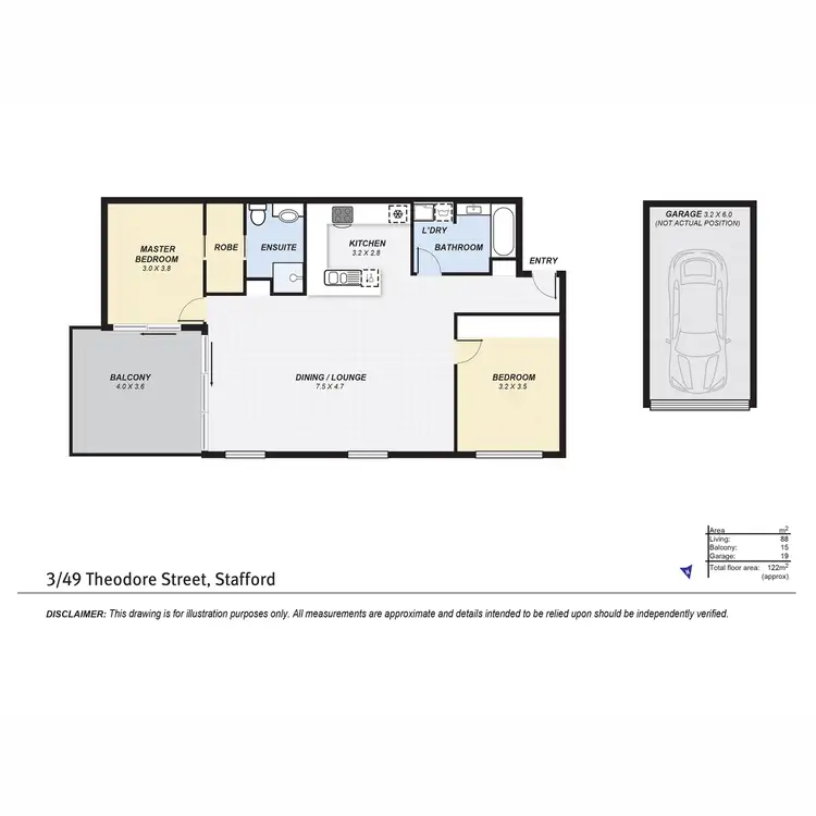 Floorplan of Homely unit listing, 3/49 Theodore Street, Stafford QLD 4053