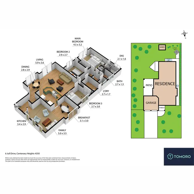 Floorplan of Homely house listing, 6 Jull Drive, Centenary Heights QLD 4350