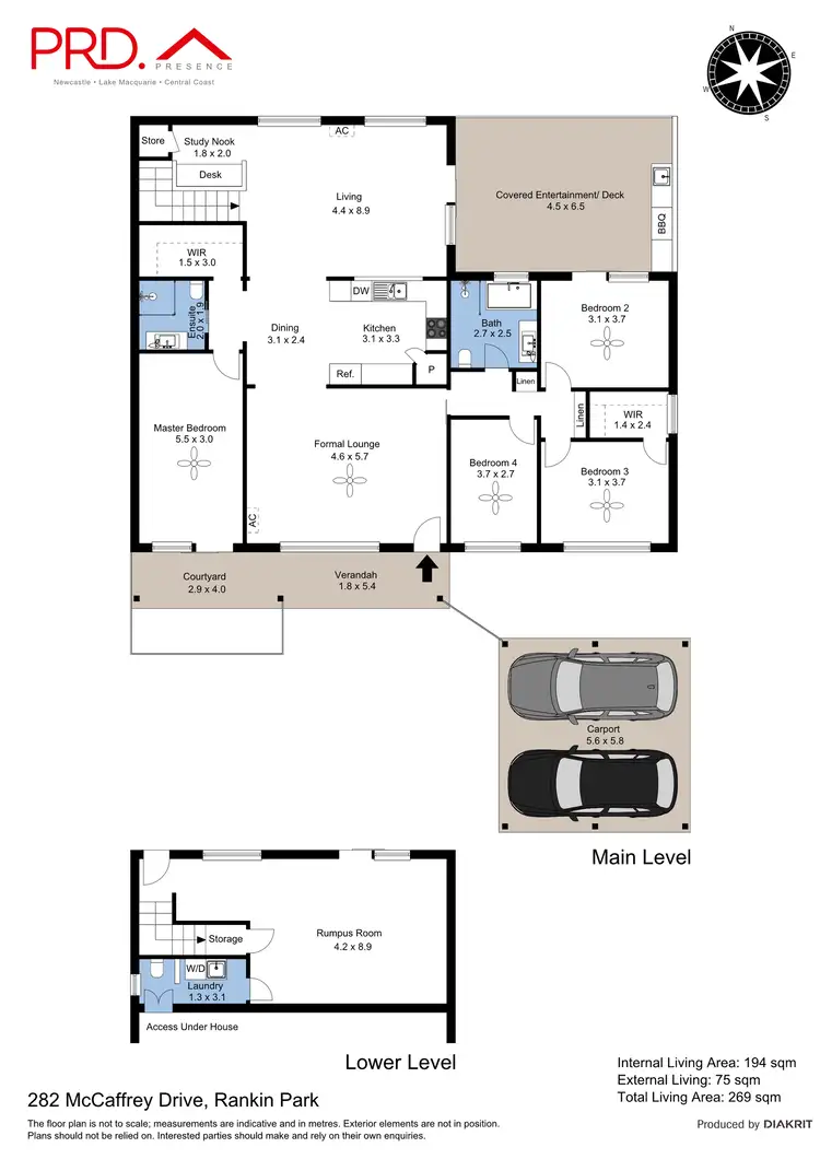 Floorplan of Homely house listing, 282 McCaffrey Drive, Rankin Park NSW 2287