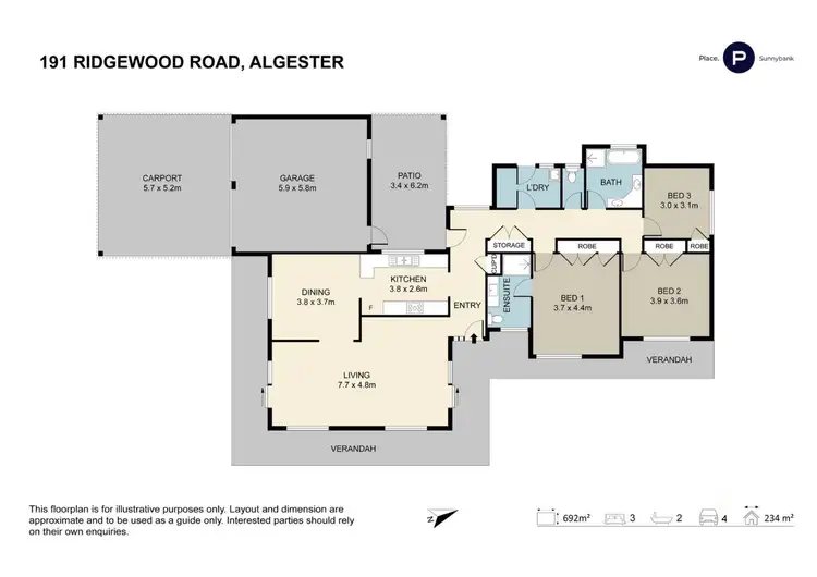 Floorplan of Homely house listing, 191 Ridgewood Road, Algester QLD 4115