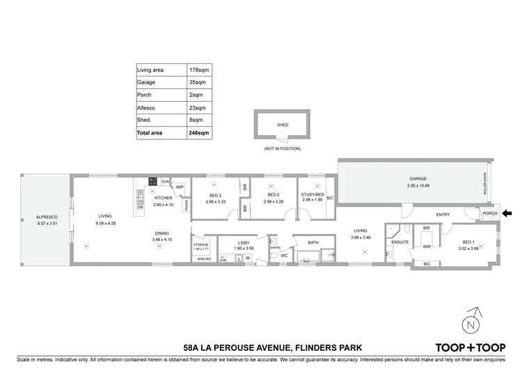 Floorplan of Homely house listing, 58A La Perouse Avenue, Flinders Park SA 5025