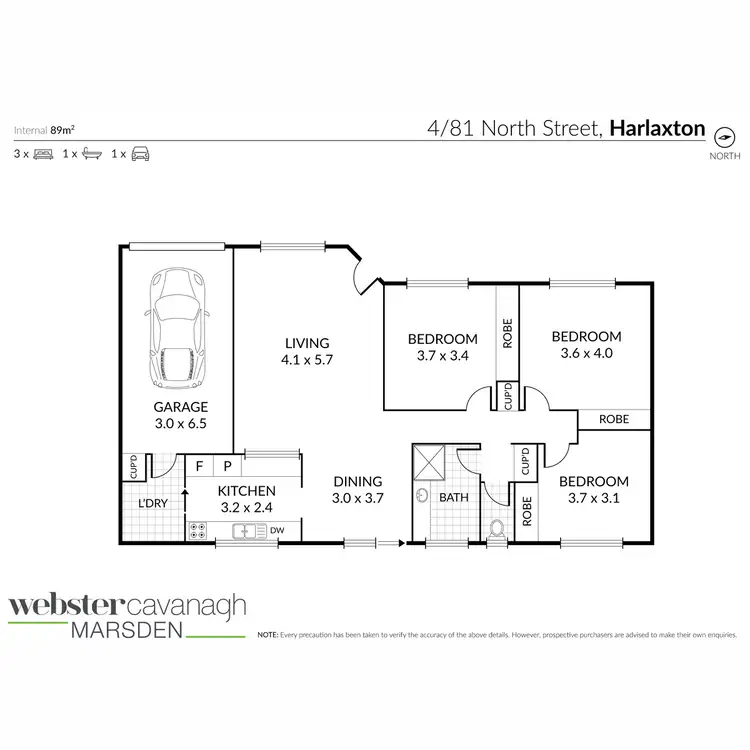 Floorplan of Homely unit listing, 4/81 North Street, Harlaxton QLD 4350