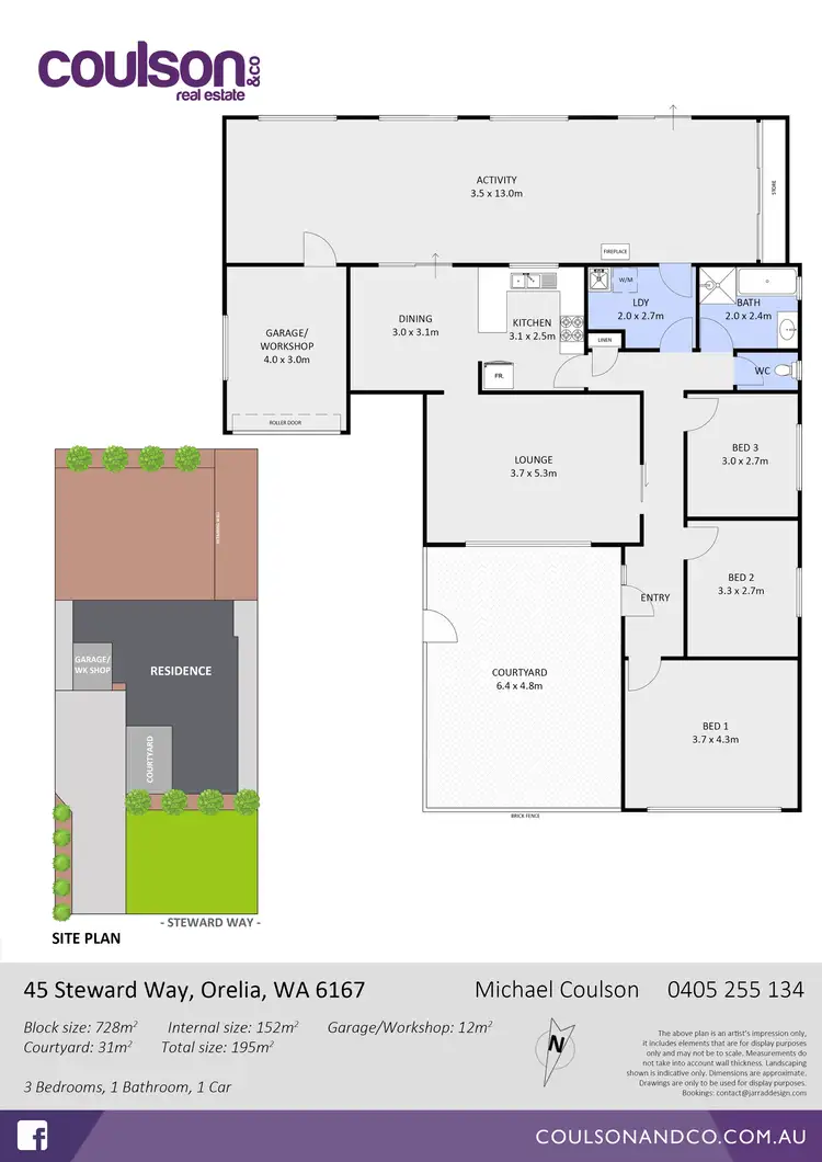 Floorplan of Homely house listing, 45 Steward Way, Orelia WA 6167