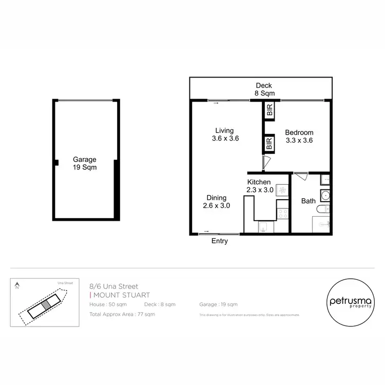 Floorplan of Homely unit listing, 8/6 Una Street, Mount Stuart TAS 7000