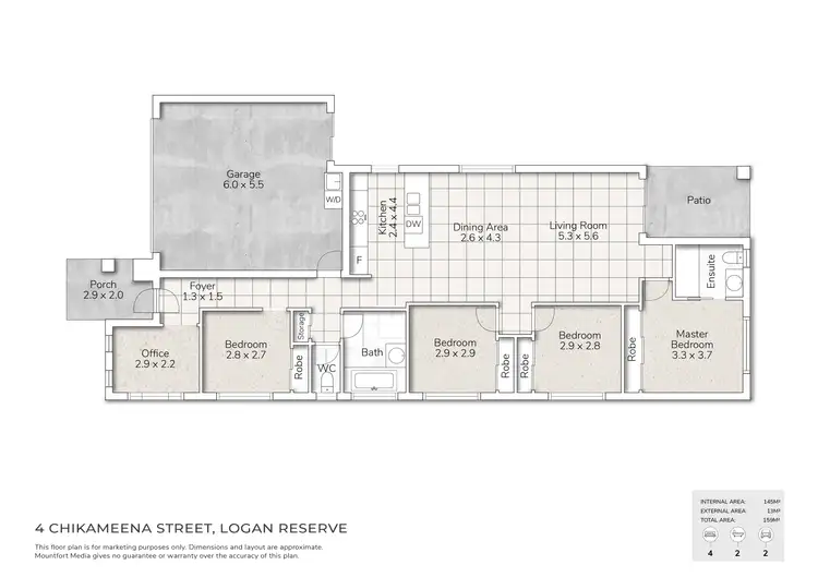 Floorplan of Homely house listing, 4 Chikameena Street, Logan Reserve QLD 4133