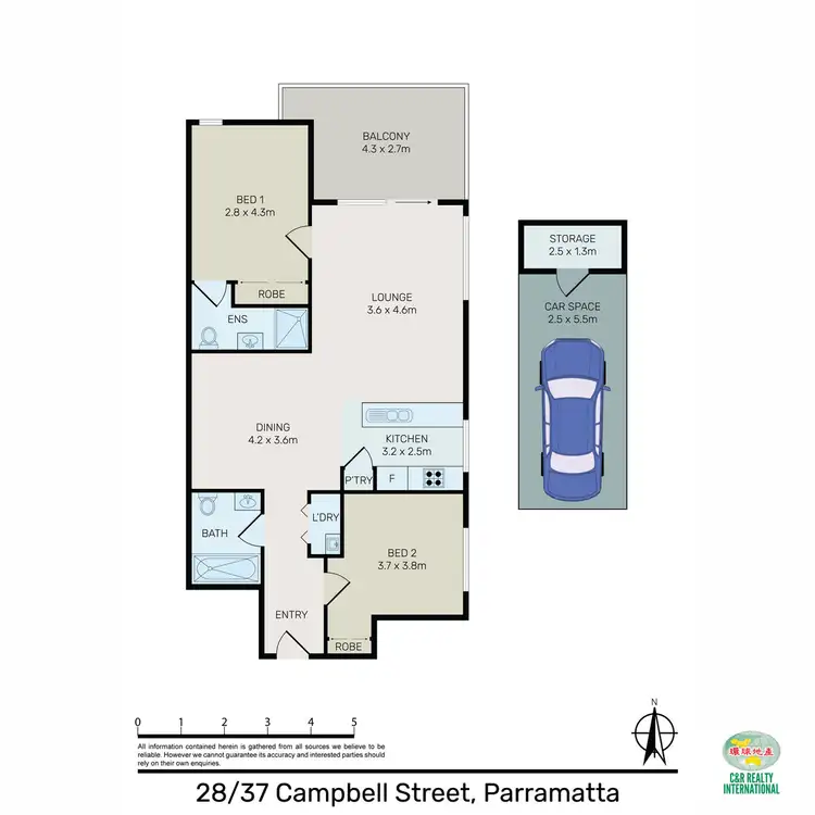 Floorplan of Homely apartment listing, 28/37 Campbell Street, Parramatta NSW 2150