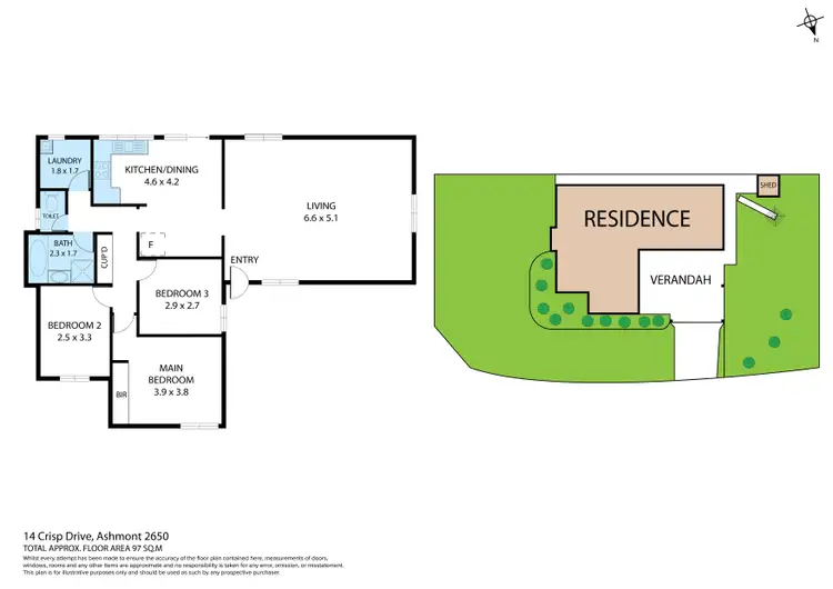 Floorplan of Homely house listing, 14 Crisp Drive, Ashmont NSW 2650