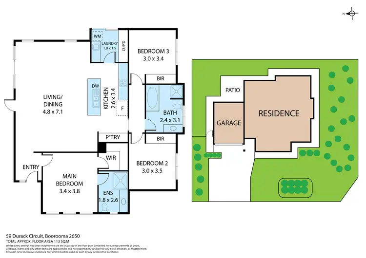 Floorplan of Homely house listing, 59 Durack Circuit, Boorooma NSW 2650