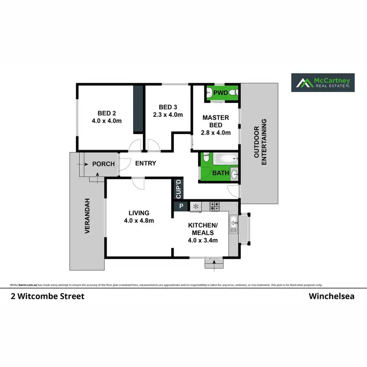 Floorplan of Homely house listing, 2 Witcombe Street, Winchelsea VIC 3241