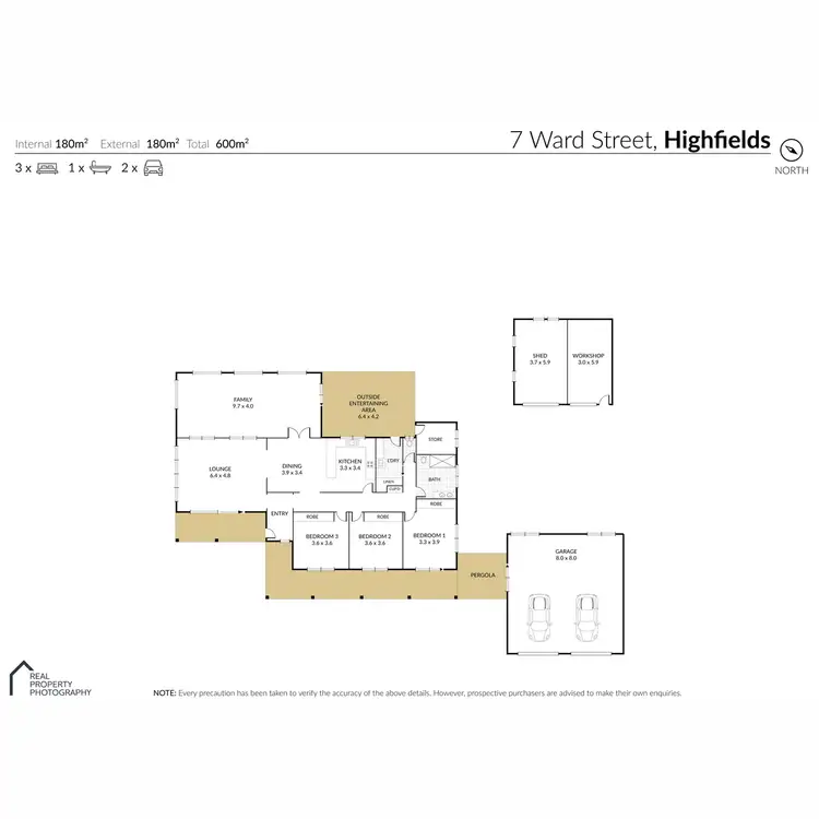 Floorplan of Homely house listing, 7 Ward Street, Highfields QLD 4352