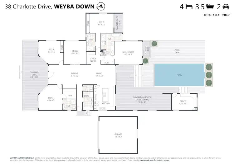 Floorplan of Homely house listing, 38-40 Charlotte Drive, Weyba Downs QLD 4562