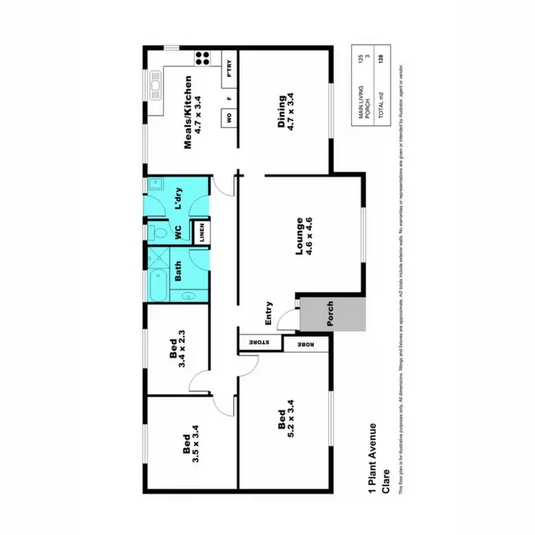 Floorplan of Homely house listing, 12 Plant Avenue, Clare SA 5453