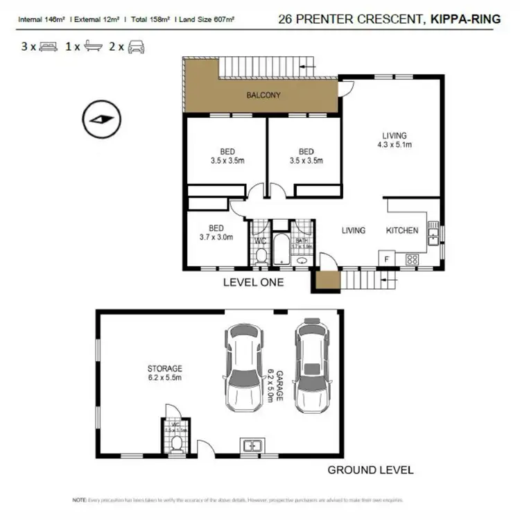 Floorplan of Homely house listing, 26 Prenter Crescent, Kippa-Ring QLD 4021