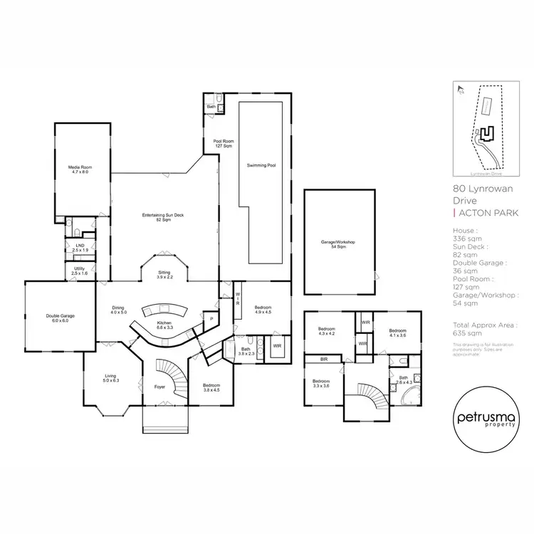 Floorplan of Homely rural property listing, 80 Lynrowan Drive, Acton Park TAS 7170
