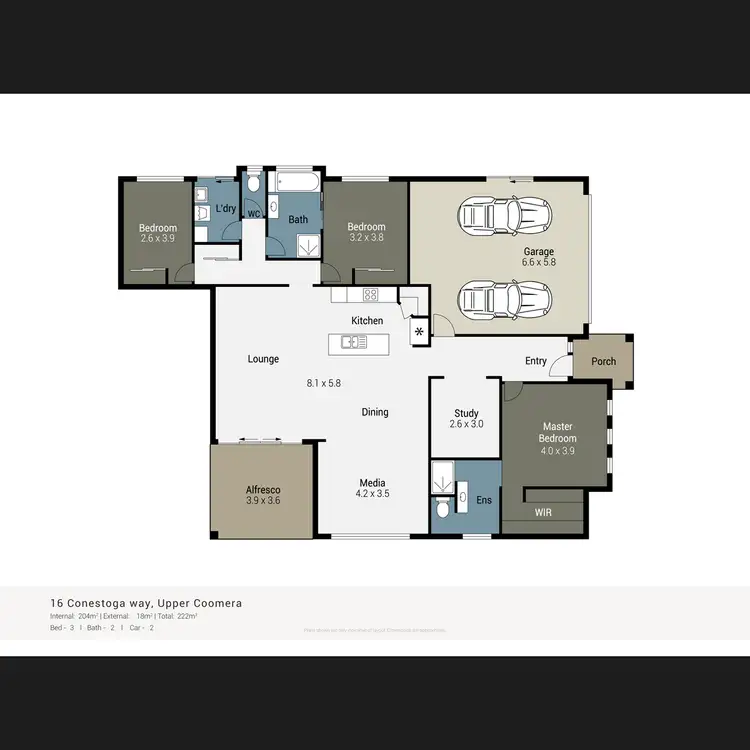 Floorplan of Homely house listing, 16 Conestoga Way, Upper Coomera QLD 4209