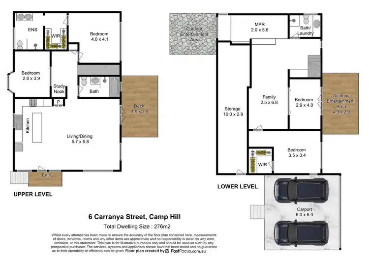 Floorplan of Homely house listing, 6 Carranya Street, Camp Hill QLD 4152