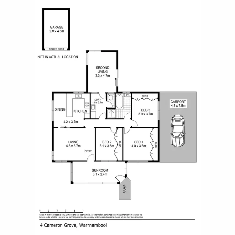 Floorplan of Homely house listing, 4 CAMERON Grove, Warrnambool VIC 3280