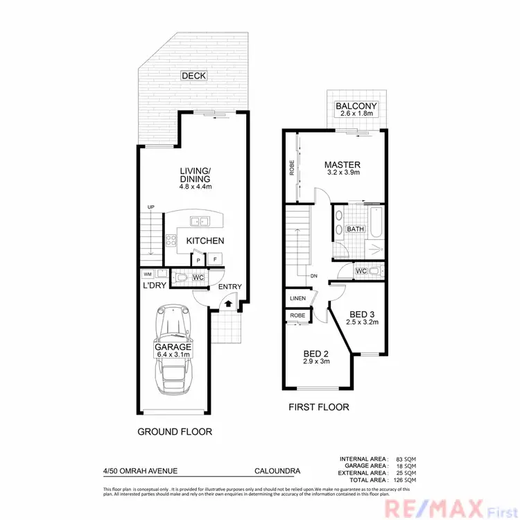 Floorplan of Homely townhouse listing, 4/50 Omrah Avenue, Caloundra QLD 4551