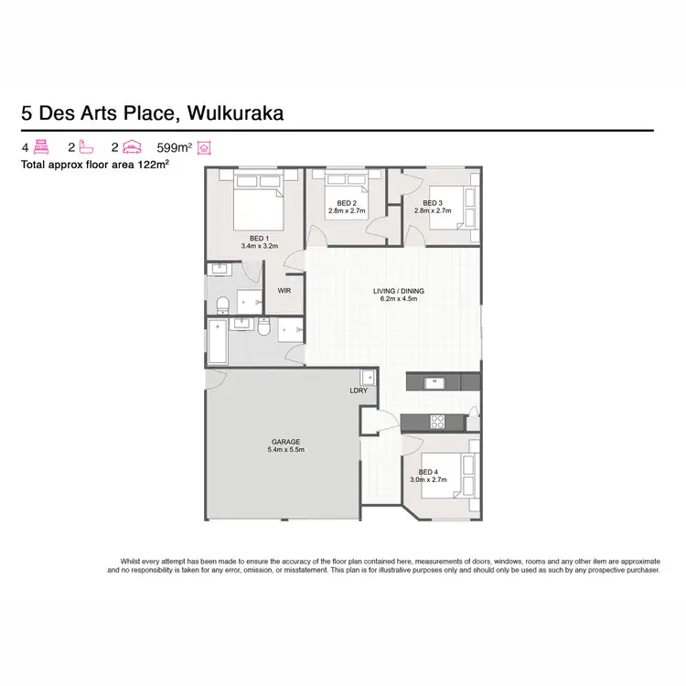 Floorplan of Homely house listing, 5 Des Arts Place, Wulkuraka QLD 4305