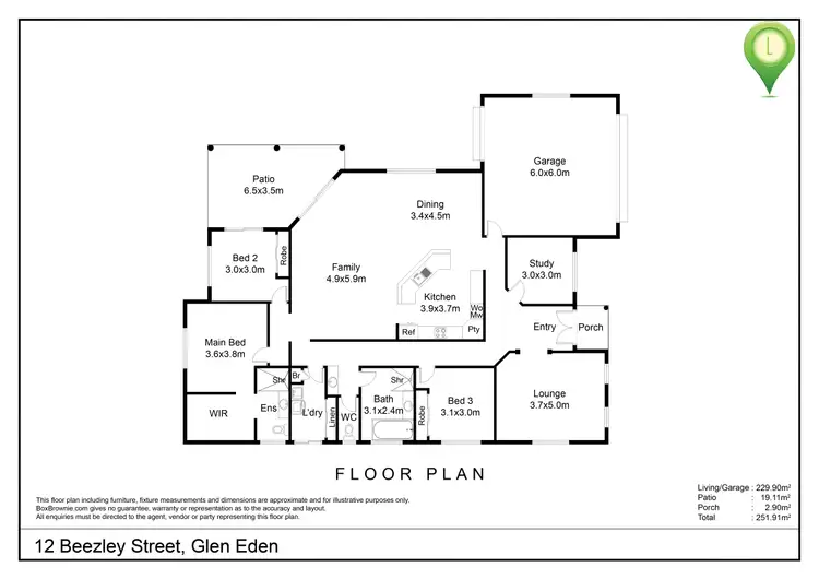 Floorplan of Homely house listing, 12 Beezley Street, Glen Eden QLD 4680