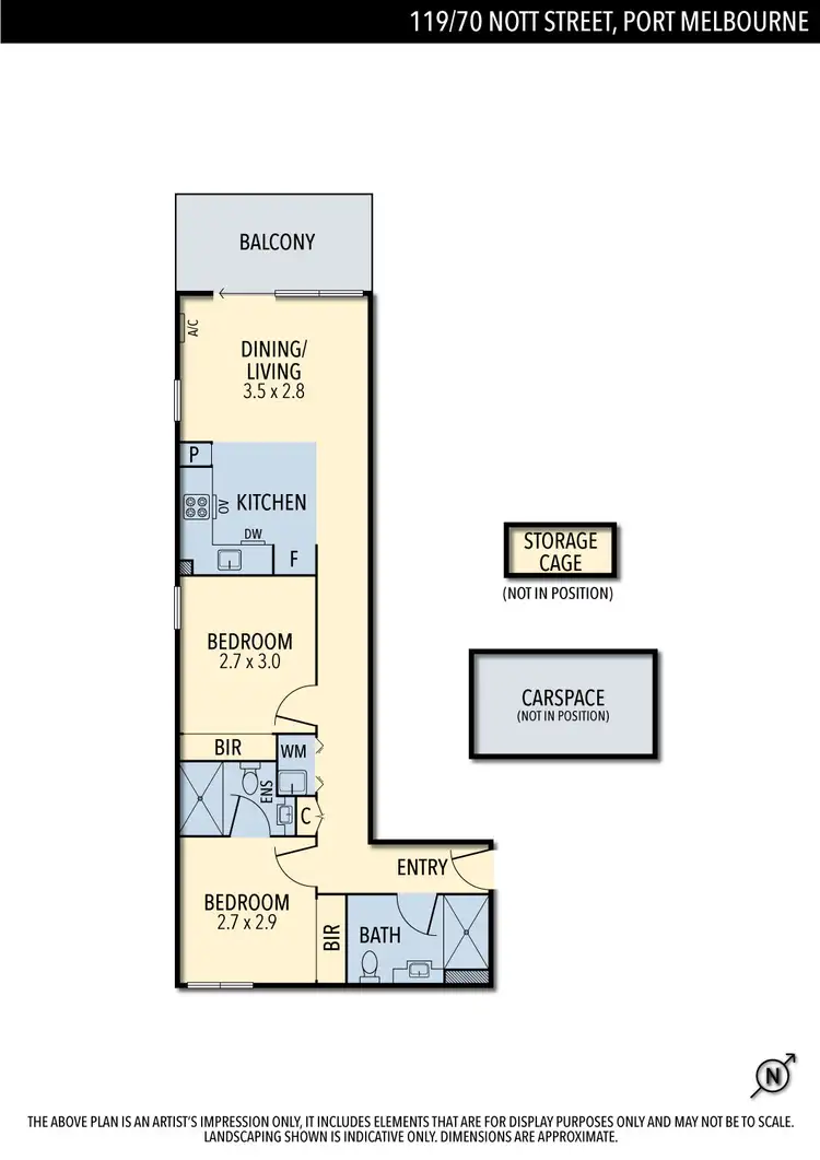 Floorplan of Homely apartment listing, 119/70 Nott Street, Port Melbourne VIC 3207